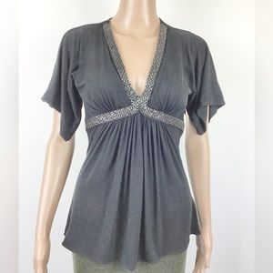 Sky Silver Chain Top Black Size XS